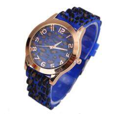 Unisex Geneva Leopard Silicone Jelly Gel Quartz Analog Wrist Watch Gold BU Malaysia