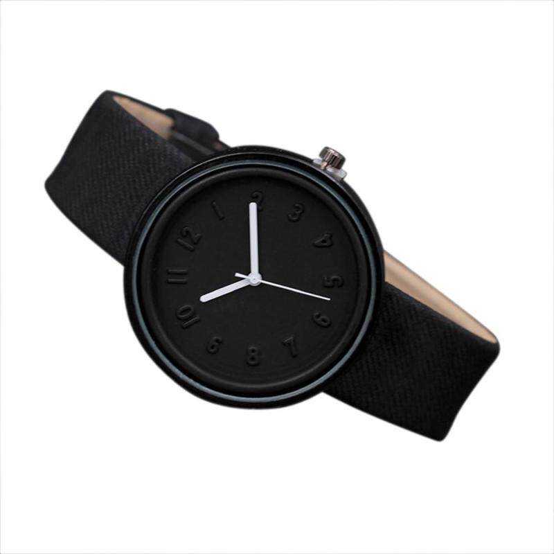 Unisex Simple Fashion Number Watches Quartz Canvas Belt Wrist Watch Malaysia