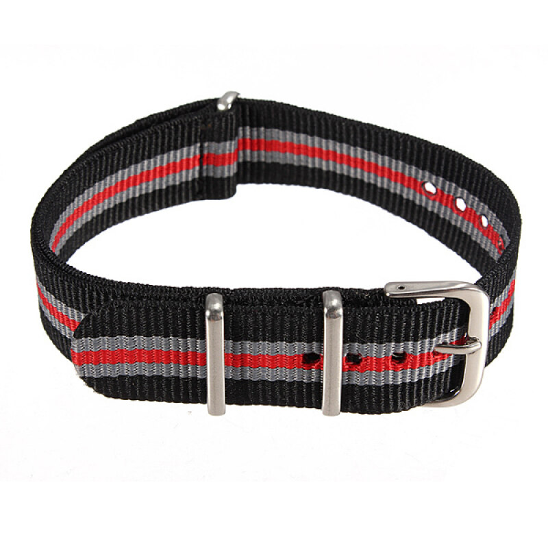 Universal 18mm Durable Mens Military Nylon Wrist Watch Band Strap 260mm 196# Malaysia
