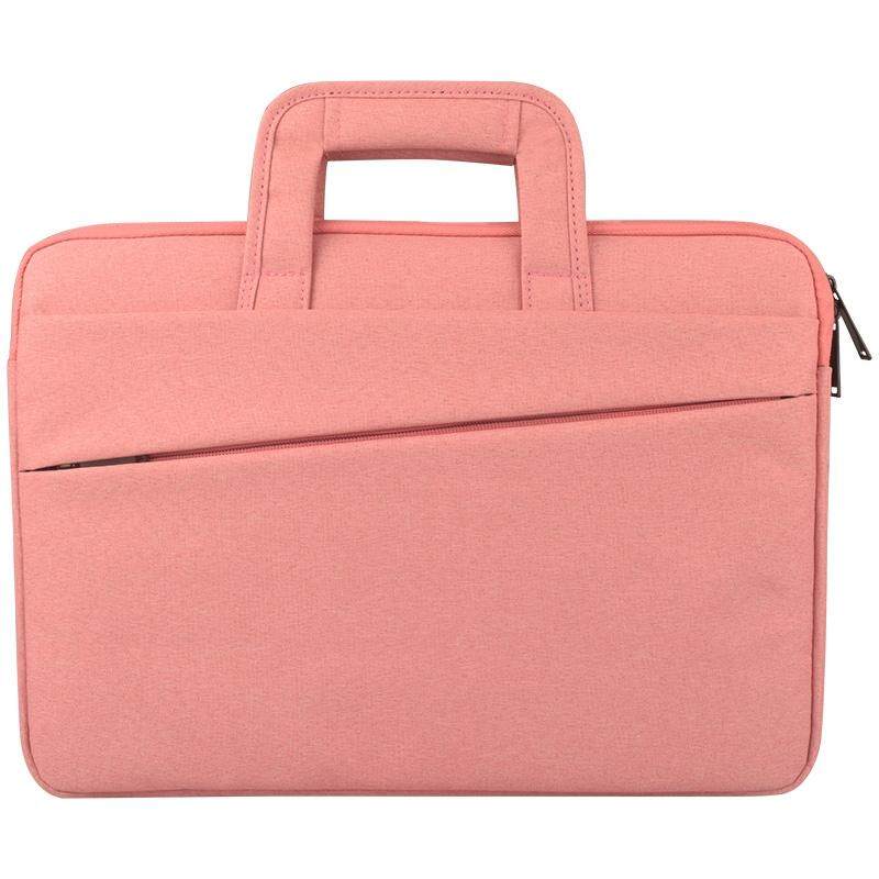 Universal Ganda Saku Samping Wearable Oxford Kain Lembut Menangani Laptop Portabel Tas Tablet untuk 13.3 Inch dan Di Bawah Macbook, Samsung, lenovo, Sony, Dell Alienware, CHUWI, ASUS Hp (Merah Muda)-Intl