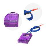 Purple Universal Fuel Saver Voltage Stabilizer Regulator Kit W// 3 Earth Ground Cables for Car Truck