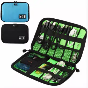 Universal Travel Electronics Digital Gadgets Organizer Bag Usb Cable Flash Card Storage Case Black