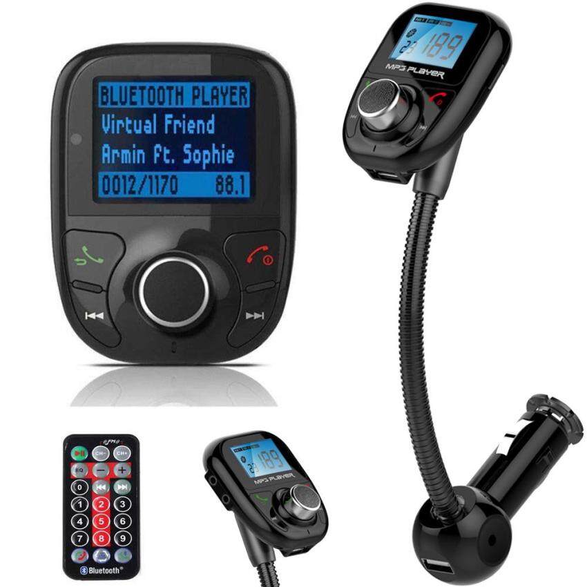 Universal Layar LCD Bluetooth Mobil Nirkabel MP3 FM Transmitter Modulator Adaptor Radio Kit Mobil Bebas Genggam dengan Tangan-Panggilan Gratis. pengontrol Musik. port Pengisian Daya untuk IPod. Android Smart Ponsel. MP3Players dan Perangkat Lain