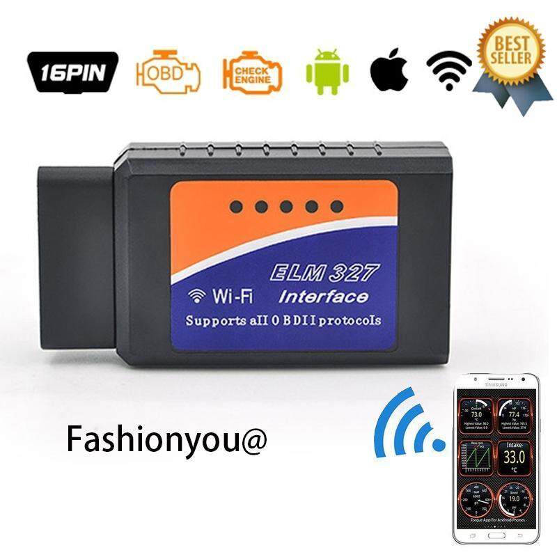 V1.5 ELM327 WIFI/Bluetooth OBD2 OBDII Alat Diagnostik Elm 327 PIC18F25K80 Wifi Nirkabel untuk Android/IOS Pembaca Kode