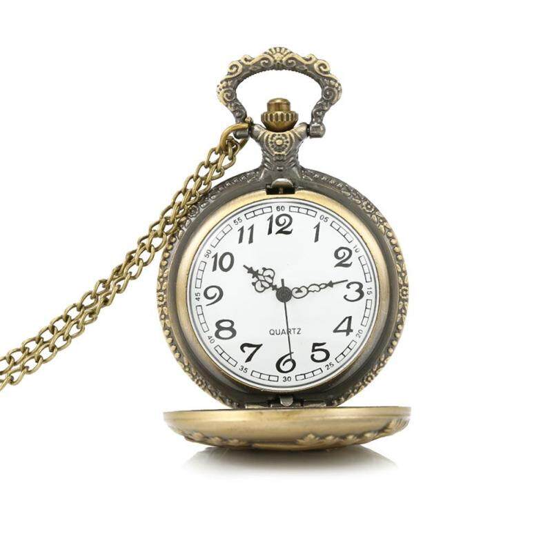 Vintage Charming Train Boat Ship Carved Hollow Steampunk Quartz Pocket Watch Men Women Necklace Pendant Clock Gifts Malaysia