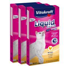 Vitakraft Cat Liquid Snack Chicken + Taurine (90g X 3) By Happy Pets