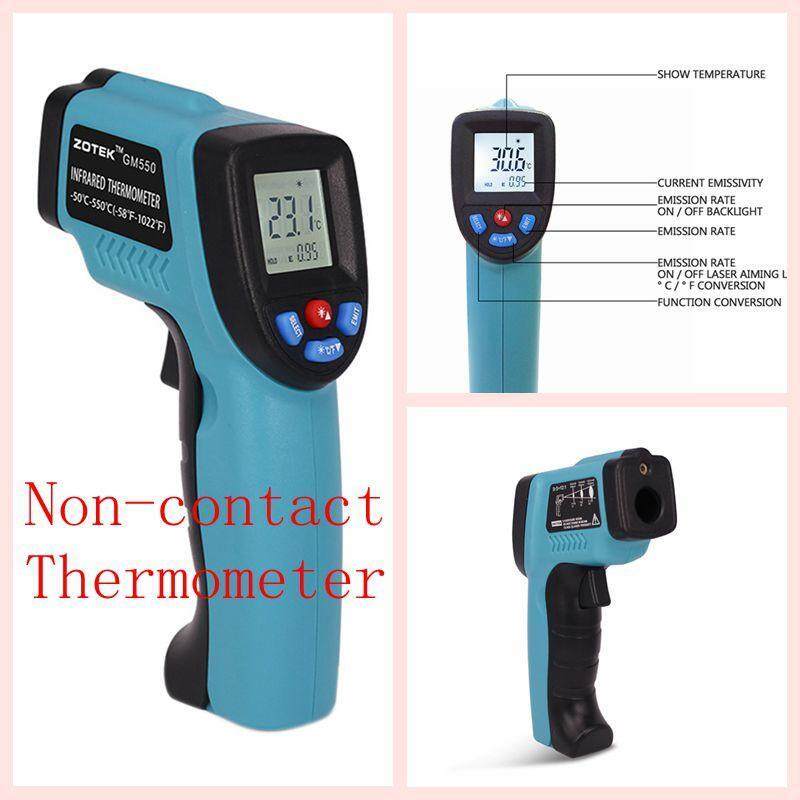 Wanxinkeji Presisi Industri Inframerah Termometer Zoyi GM550 Kompak Laser Digital Inframerah Termometer-58 °F dan 1022 °F Akurat Dapat Disesuaikan emisivitas LED Lampu Latar Displayr-Internasional