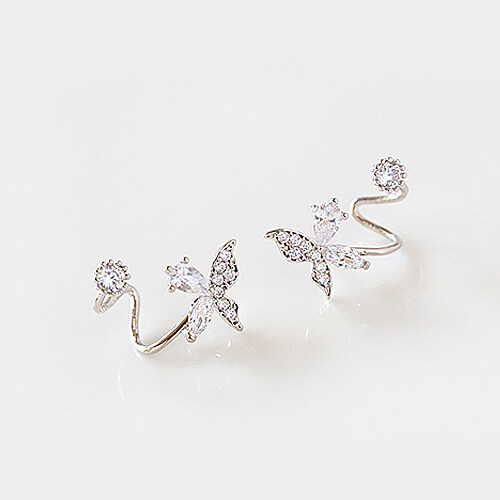 Hoop Earrings For Womens Online Brands S South Korea 925 Sterling Silver Gilt Hypoallergenic Water Diamond Earrings Erfly Korean Fashion Trendsetter Temperament