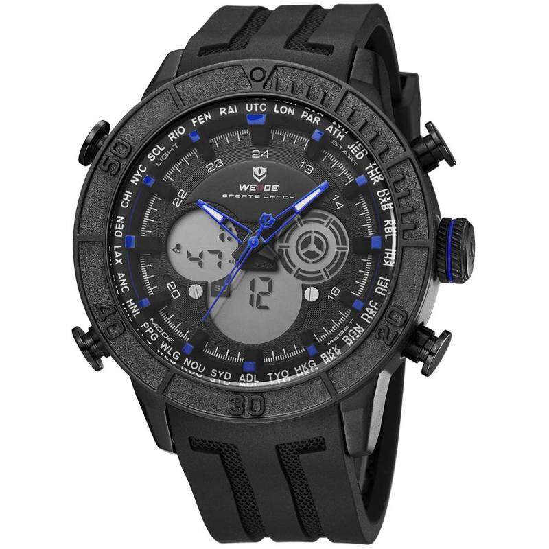 WEIDE WH6308 Outdoor Sports Waterproof Mens PU Leather Strap Watches Malaysia