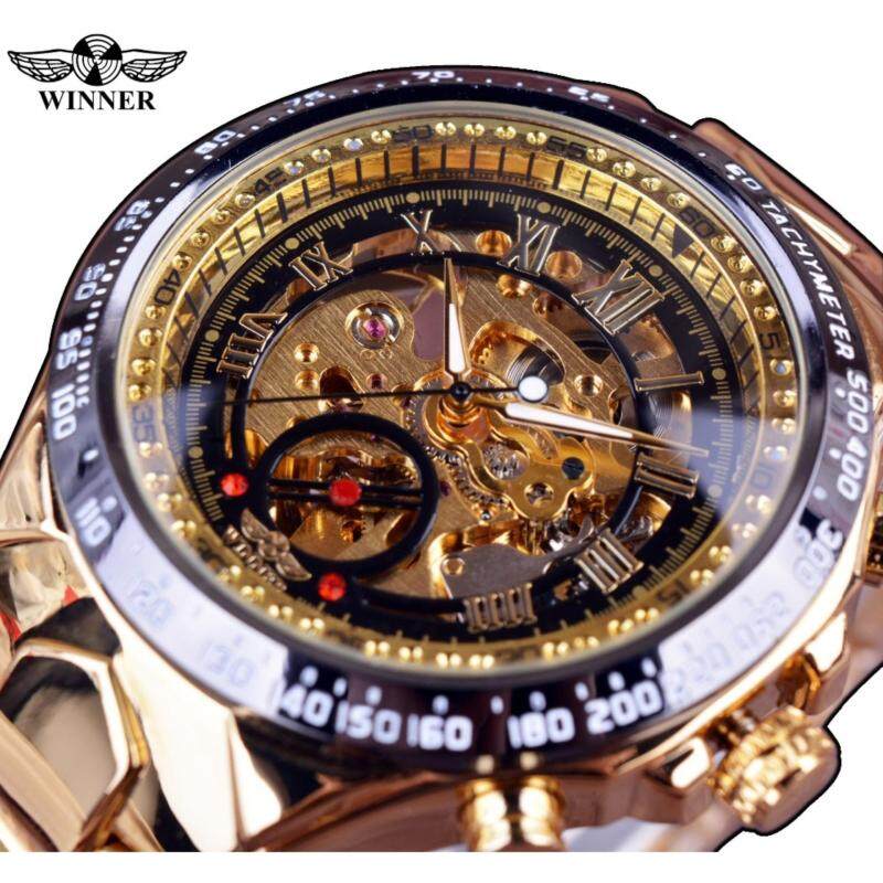 Winner New Number Sport Design Bezel Golden Watch Mens Watches Top Brand Luxury Montre Homme Clock Men Automatic Skeleton Watch Malaysia