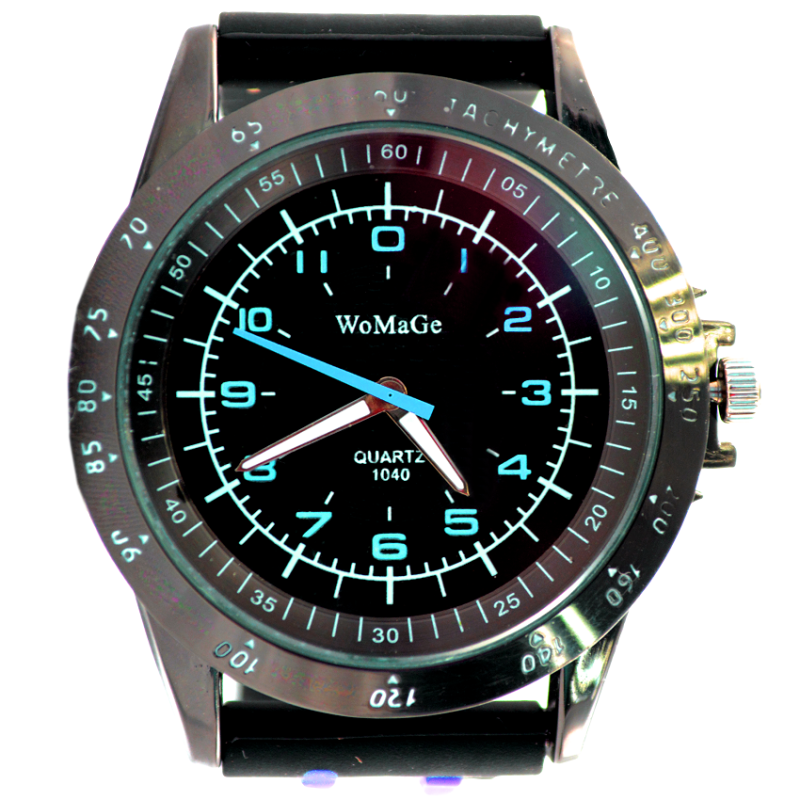 WoMaGe Brand Clock Quartz Movement Silicone Band Wristwatch Watch Men Relogio Masculino Sports - Black SkyBlue Malaysia