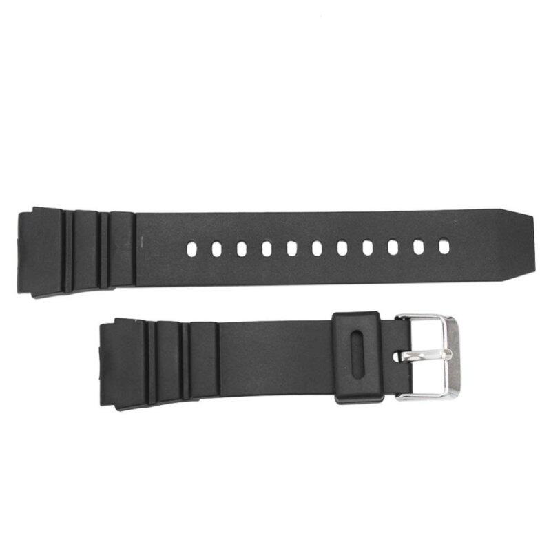 Womens Mens Silicone Watch Band Wristwatch Strap with Silver Tone Buckle 18mm Malaysia