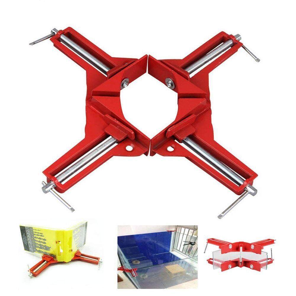 Xudzhe Kasar 90 ° Sudut Kanan Klip DIY Kaca Aquarium Quick Fix Klip Klip Klip Kayu Frame Clip (Merah) -Intl