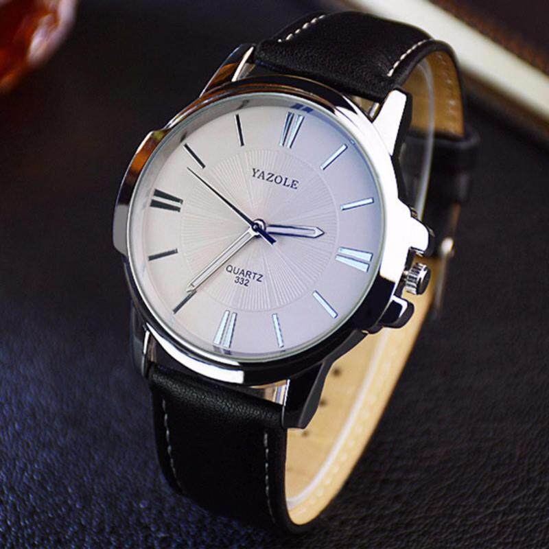 Yazole Mens Sunray Collection Leather Strap Watch Malaysia