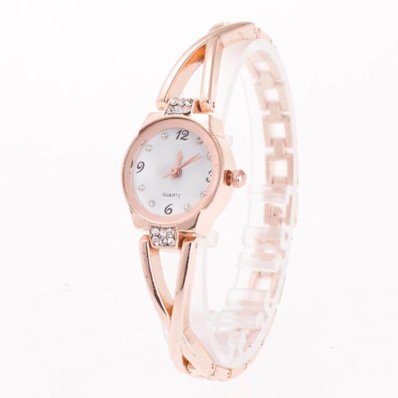 YingWei Fashion Women Lady Waterproof Rhinestone Quartz Roma Bracelet Watch Rose Gold Malaysia
