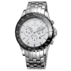 yiokmty SKONE Calender Display Watches Men Vogue Office Wrist watch for Men Leisure Sports Mens Quartz-watch 2016 Erkek Kol Saati (SilverBlack)