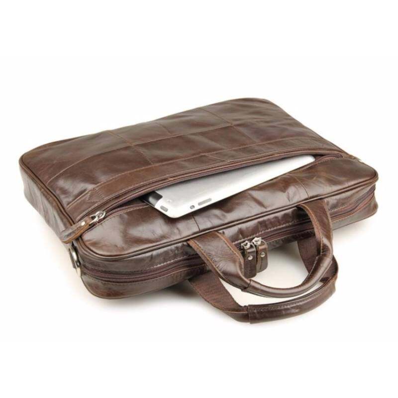YSLMY Men's Large Leather Briefcase Shoulder Messenger Bag Fit 15 Inch_x000D_Laptop Tote Bag