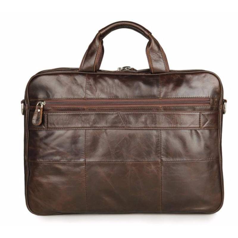 YSLMY Men's Large Leather Briefcase Shoulder Messenger Bag Fit 15 Inch