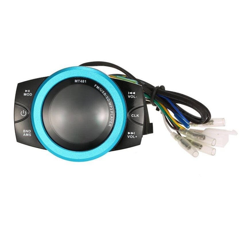 ZR 12 V 14 W Universal Sepeda Motor Anti-Air Sistem Audio Pembicara dengan LED Layar/TF Kartu Slot/Mini port USB/FM Radio/Alarm-Internasional