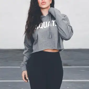 lazada crop top hoodie