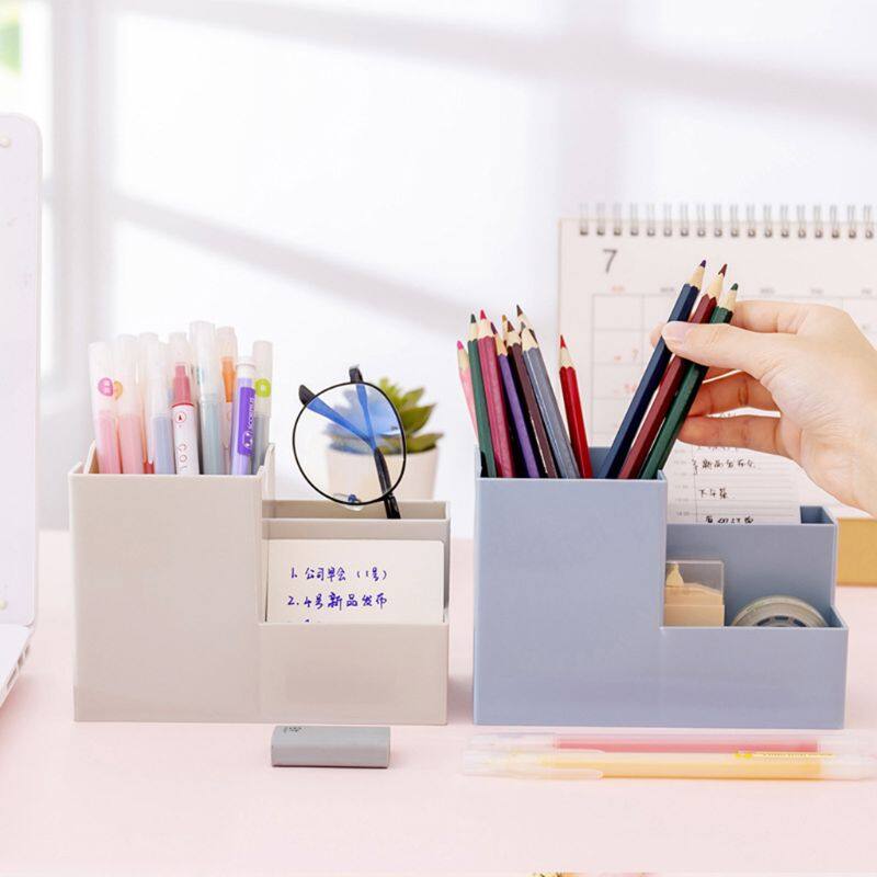 Desktop Pen Holder Organizer Multi-functional Stationery Container Storage Cosmetics Makeup Rack