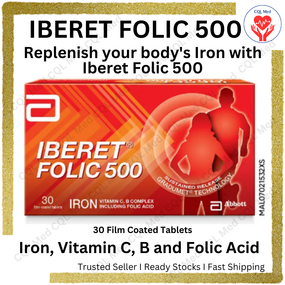 Abbott Iberet Folic500 30s filmcoated tablets (Iron deficiency anemia