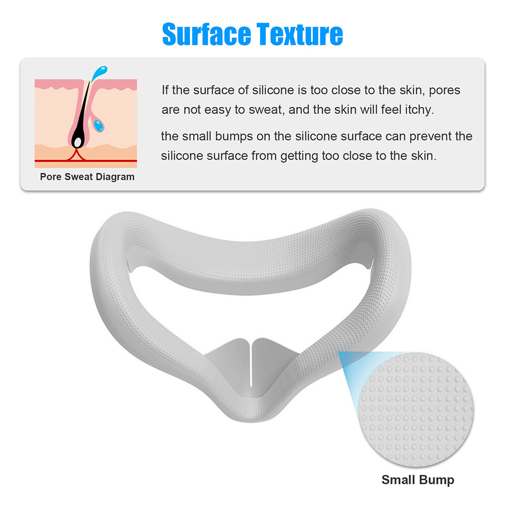 Water Sweat Proof Silicone Eye Mask Cover for Oculus Quest 2 VR Headset