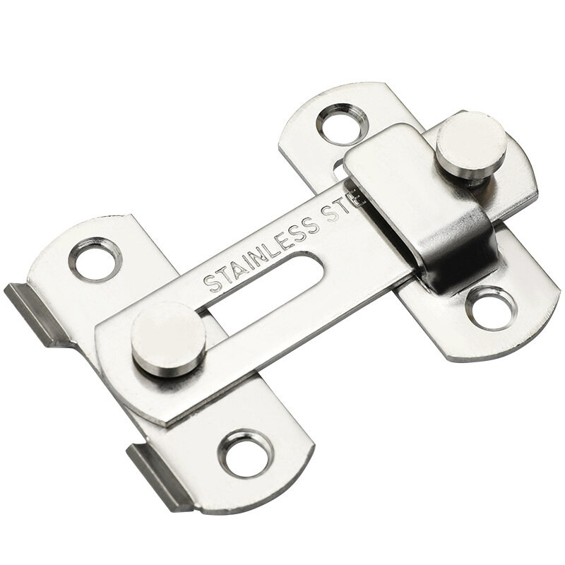 Stainless Steel Door Deadbolt, Double Sided Sliding Lock with Screw, Deadbolt Door Lock, Push Lock for Door, Window
