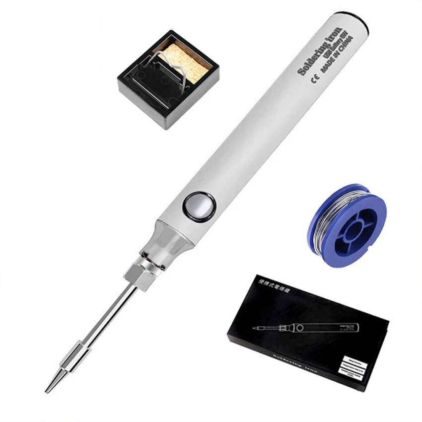 Safe Heat Battery Powered Soldering Iron Kit – Portable 4.5W Cordless For Wiring, Looms, Model Cars