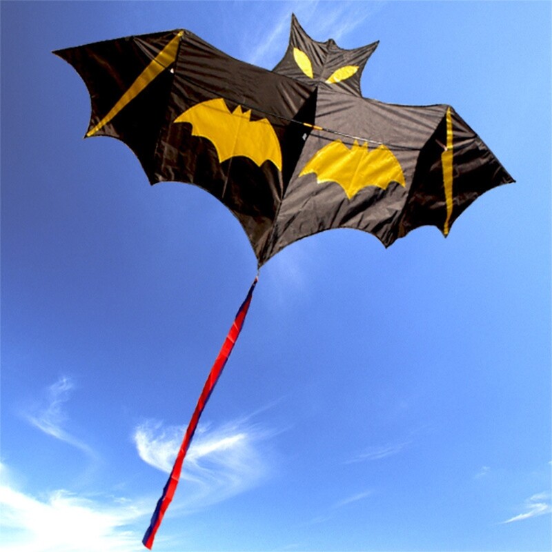 Summer Vacation Outdoor Playing Large Kite with Ribbon Bat Kites Physical Sports Outdoor Toy Beach Sport for Toddlers