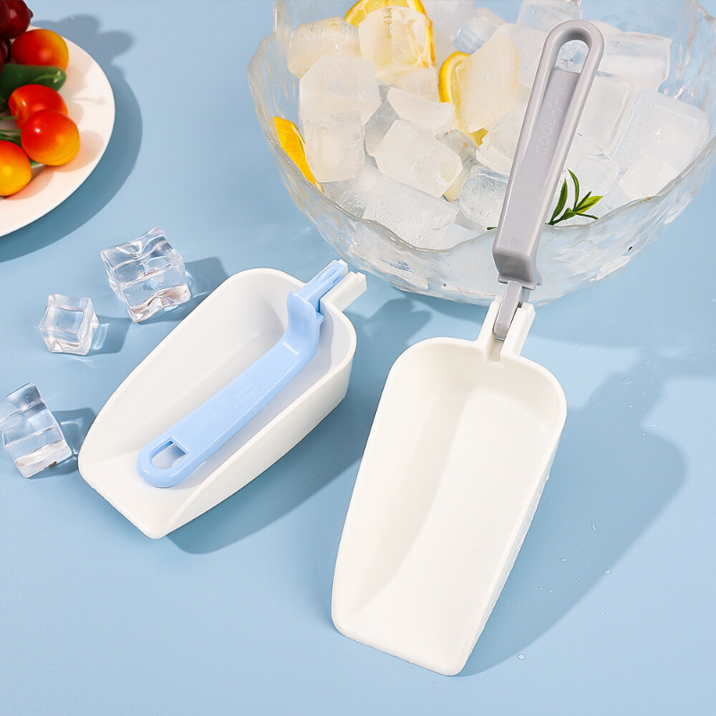 Ice Scoop for Ice Machine Long Handle Space Saving Portable Ice Scoop Refrigerator Ice Scraper Deicing Tool Kitchen Clean Gadget