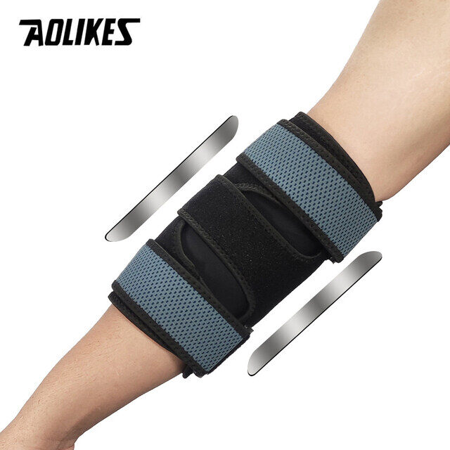 AOLIKES 1PCS Adjustable Elbow Fixed Arm Splint Brace Elbow Joint Brace Support With 2 Steel Plates Elbow Fracture Stabilizer