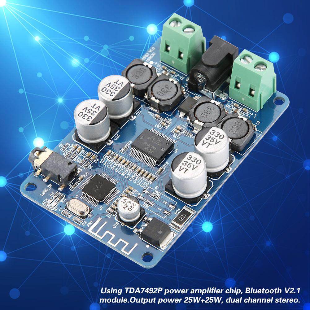 TDA7492P 2x25W Bluetooth V2.1 Audio Power Amplifier Board with AUX Interface HF63
