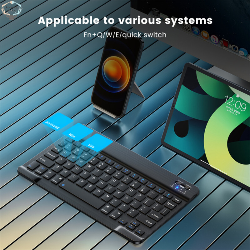 HK Mini Wireless Bluetooth-compatible Keyboard Mouse Set Rechargeable Compatible For Android Ios Windows