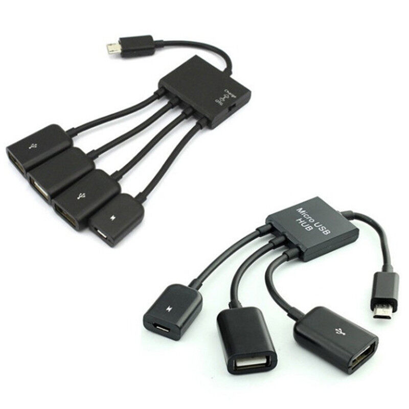 UNI [Ready Stock]3/4Port Micro USB Data Power Charging OTG Hub Cable For Android Tablet Phone