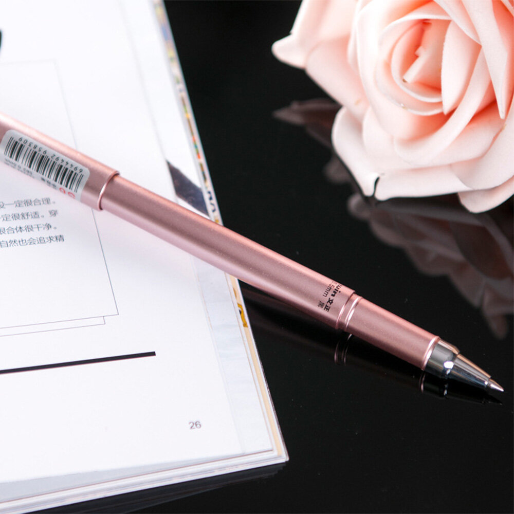0.5mm Business Signature Pen Gel Pen Roller Ball Pen 0.5mm Metal Color ...
