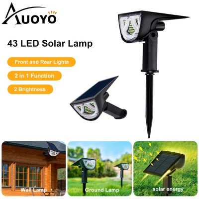 Auoyo LED Outdoor Solar Landscape Lights Auto Light Garden Pathway Wireless Ground Lighting Landscape Lamp Alloy Security Light Colorful Lights Waterproof Lawn Lamps for Yard Lawn Swimming Pool