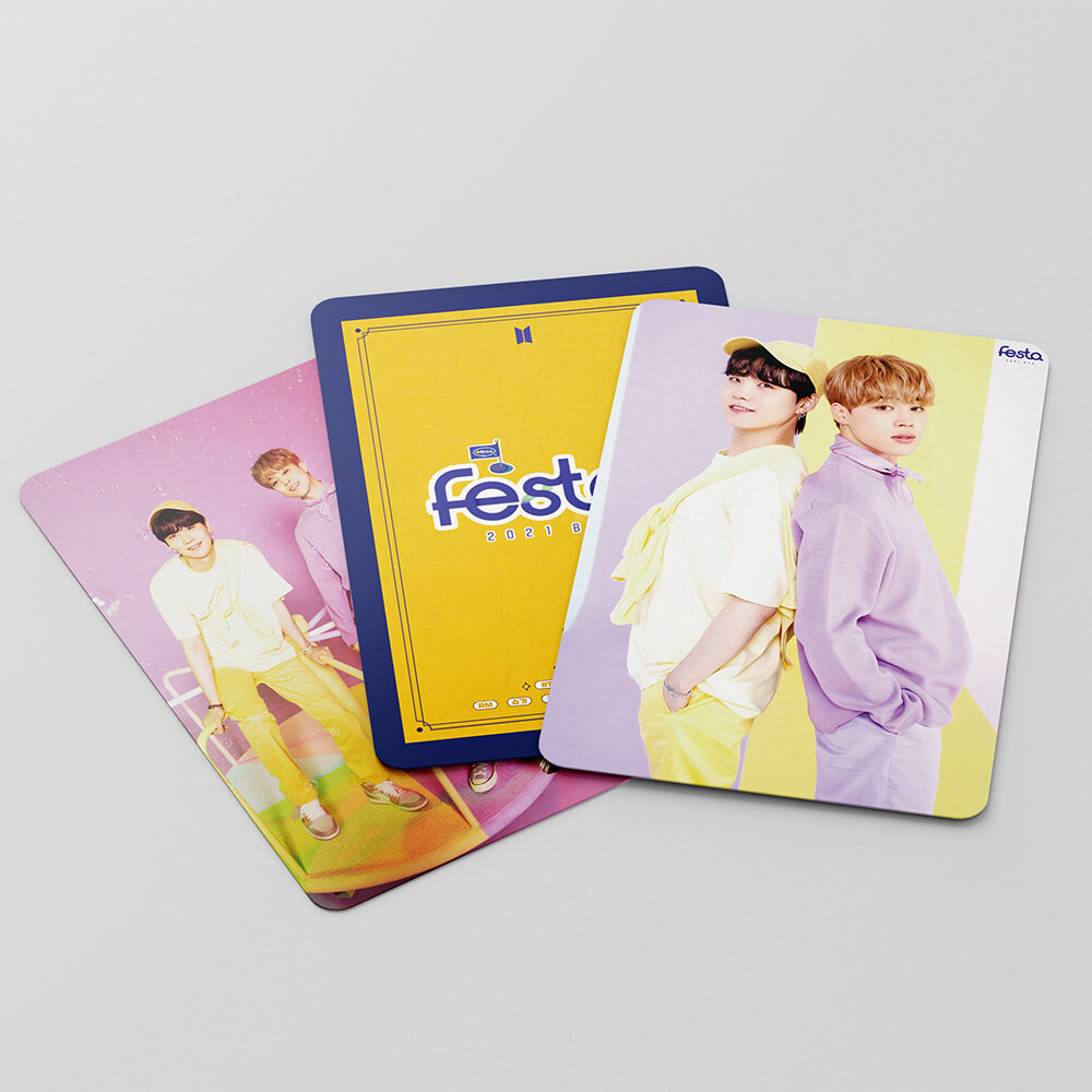 现货54张BTS防弹少年团Festa 2021 8周年小卡Lomo卡明信片收藏卡