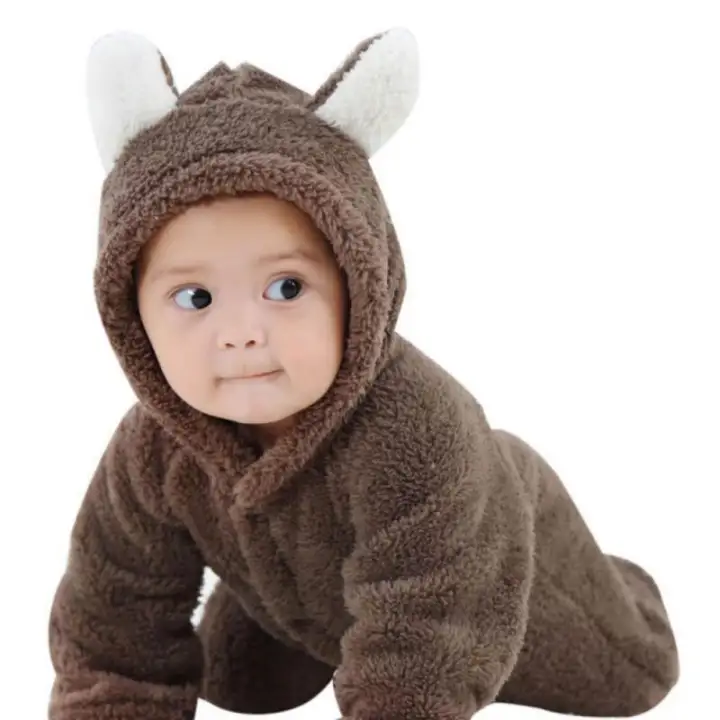 fleece romper baby girl