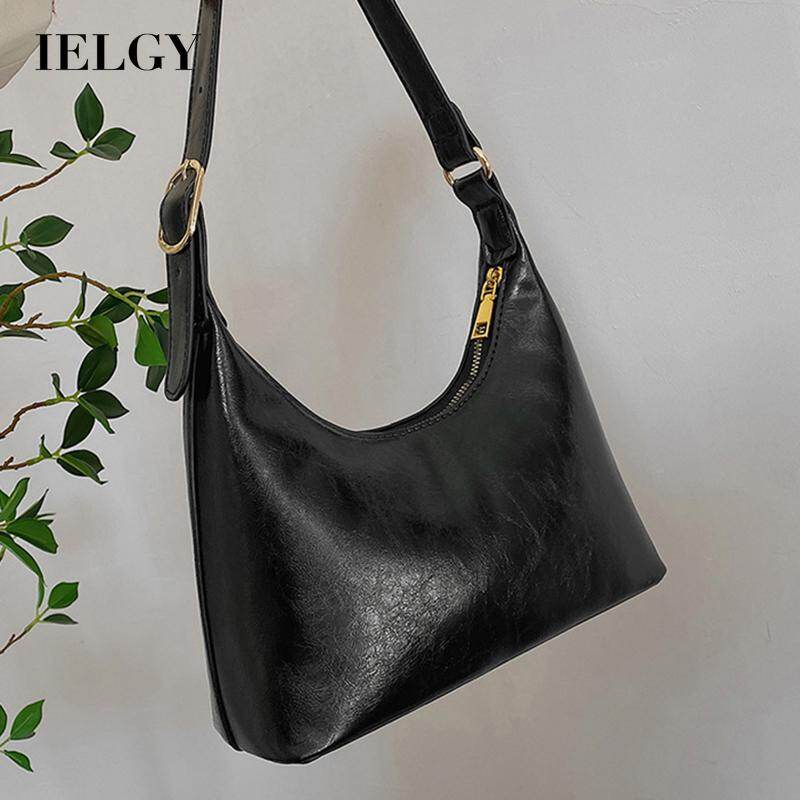 IELGY fashion urban simple baguette shoulder bag women's adjustable shoulder strap