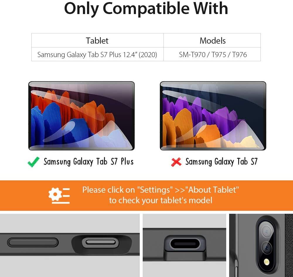 Case for Samsung Galaxy Tab S10 Plus / Tab S9 Plus / Tab S9 FE Plus Case,Slim Flexible Soft TPU Back Stand Folio Case with S Pen Holder, Auto Wake/Sleep Smart Case for Galaxy Tab S8 Plus/Tab S7 FE /Tab S7 Plus 12.4 inch