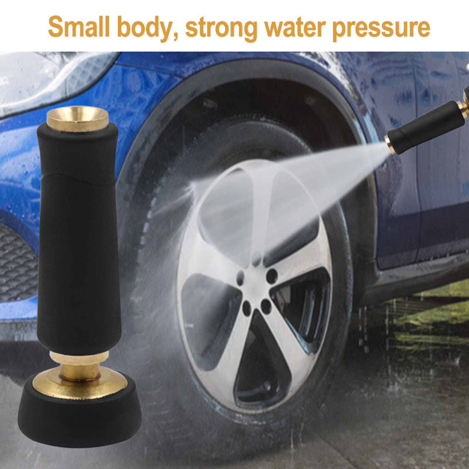 Moon Okey Home Garden Adjustable Brass Hose Twist Nozzle Sprayer Head Heavy Duty