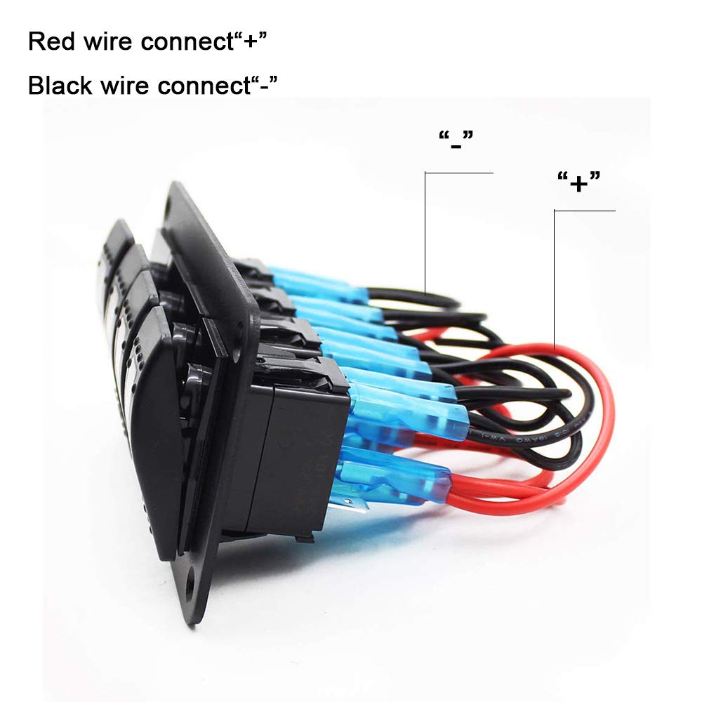Bảng Công Tắc 3/4/5 Gang, Bảng Công Tắc Bật Tắt 12V/24V Bộ Sạc USB Kép 4,8A Công Tắc Bật Tắt Cho Ô Tô Xe Tải Thuyền Hàng Hải