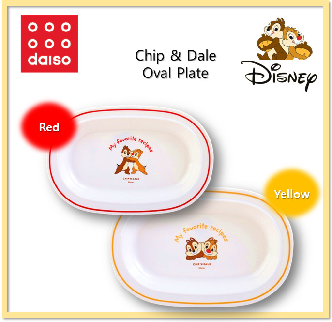 [DAISO KOREA] Chip & Dale Melamine Oval Plate