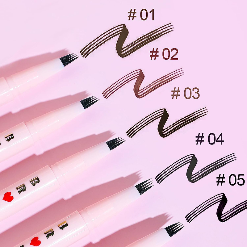 Liquid Eyebrow Pencil 4 Forked Natural Eyebrow Long Lasting Waterproof Eyebrow Pencil