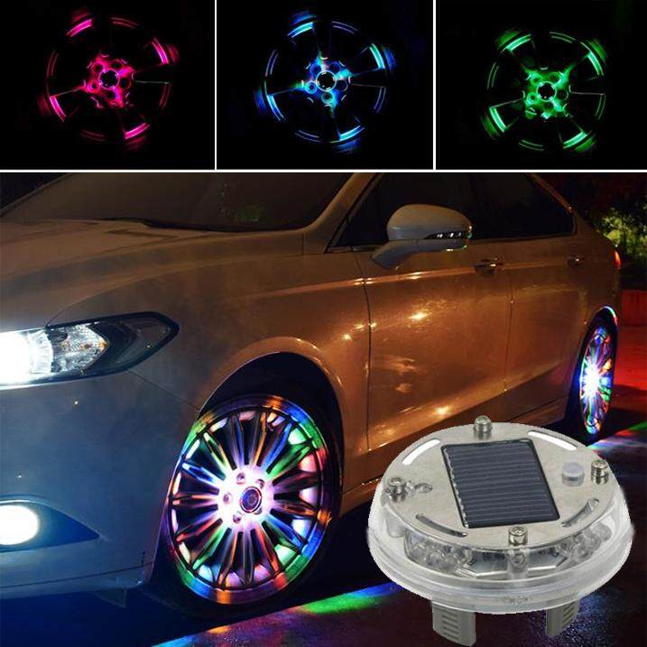 4 Mode 12 LED Car Auto Solar Energy Flash Wheel Tire Rim Light Lamp Decoration