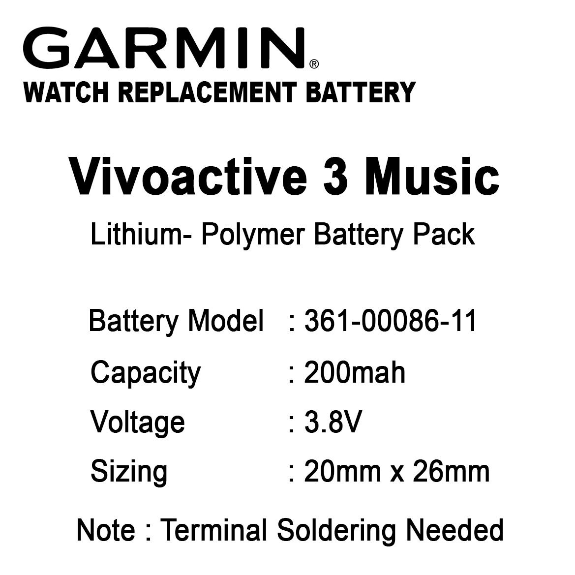 Garmin Vivoactive Music Battery Life GARMIN Watch Replacement