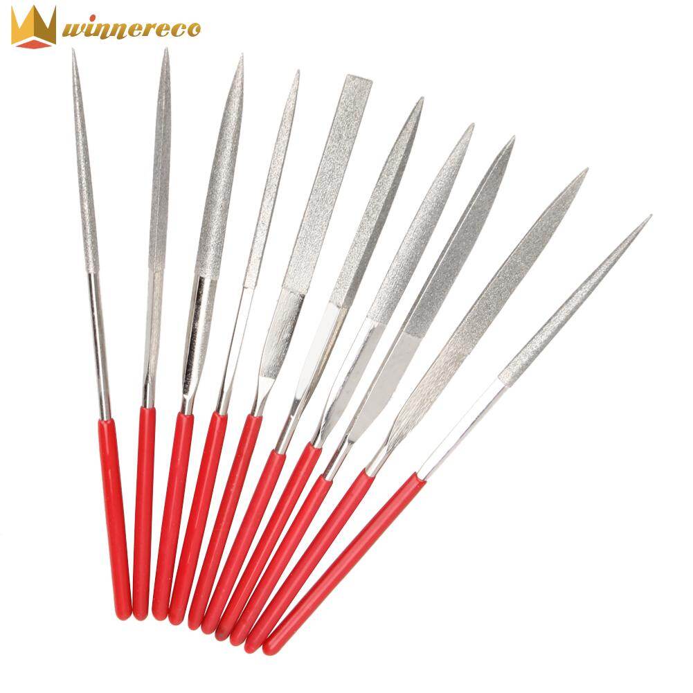 Winnereco Bộ 10 chiếc giũa kim cương mini 140mm tiện dụng cho đồ gốm thủ công-INTL