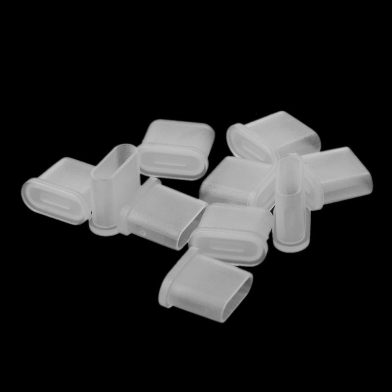 10Pcs Charging Cable Dust Plug Protector Cover Case Shell for Type-C Male  Charger Port