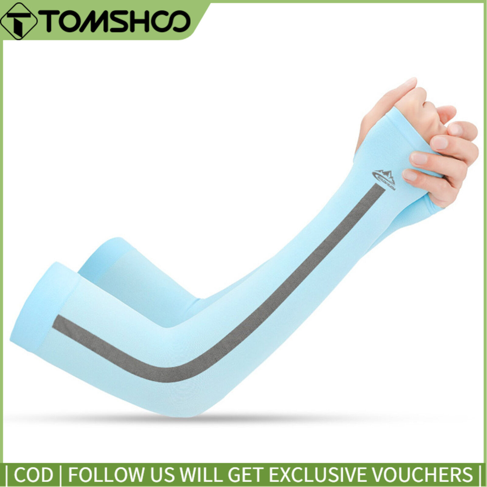 Topp Cycling 1 Pair Outdoor Arm Sleeves UV Sun Protective Gloved Cooling Sleeves for Hiking Cycling Climbing Fishing Driving Sports Traveling